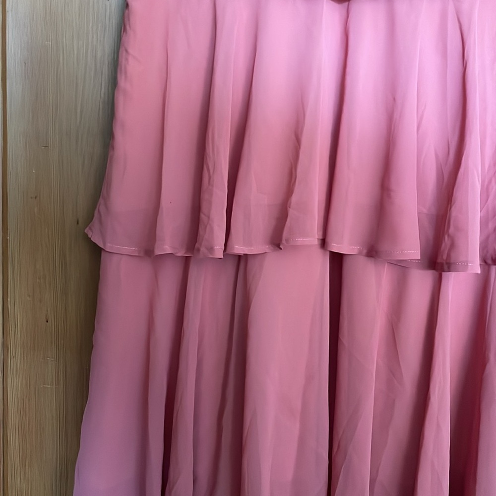 Lulus Amazing Evening Dark Rose Pink Tiered Maxi Dress - Size XL - Picture 5 of 7